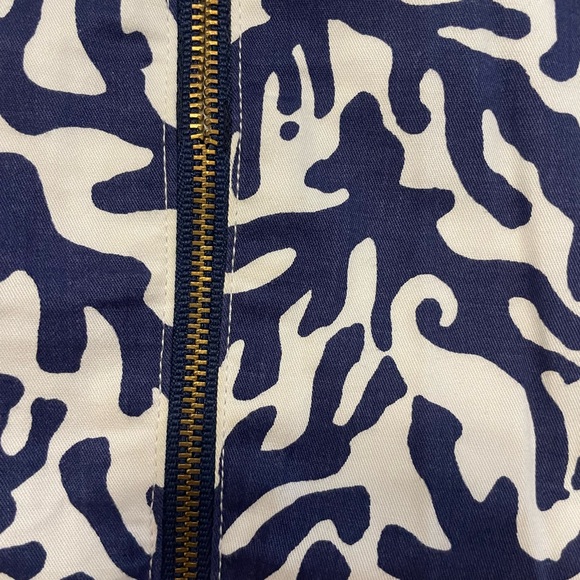 Lilly Pulitzer Navy and White Mini Pencil Skirt - Picture 4 of 5